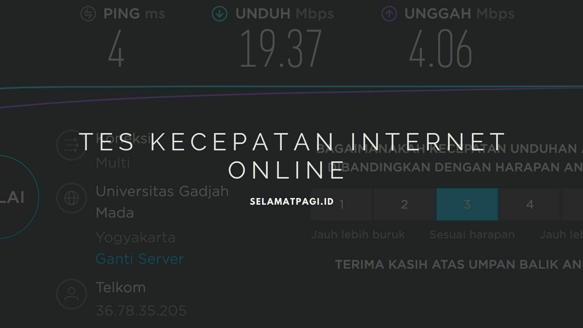 Tes kecepatan internet online
