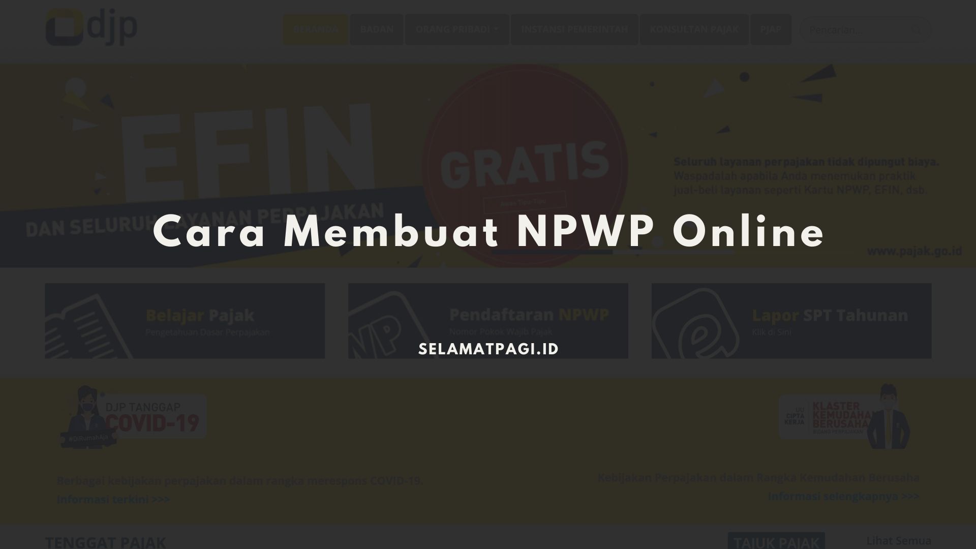 Cara Membuat NPWP Online